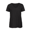 Schwarz - Front - B&C - "Inspire" T-Shirt V-Ausschnitt für Damen