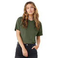 Militärgrün - Back - Bella + Canvas - kurzes T-Shirt für Damen