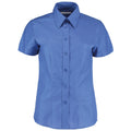 Italienisches Blau - Front - Kustom Kit - "Oxford" Hemd für Damen - Arbeit kurzärmlig