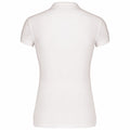 Weiß - Back - Kariban - Poloshirt Baumwolle aus biologischem Anbau für Damen  kurzärmlig