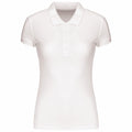Weiß - Front - Kariban - Poloshirt Baumwolle aus biologischem Anbau für Damen  kurzärmlig