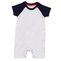 Weiß-Marineblau-Rot - Front - Babybugz - Bodysuit für Baby - Baseball