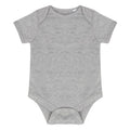 Grau meliert - Front - Larkwood - "Essential" Bodysuit für Baby  kurzärmlig