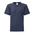 Heide Blau - Front - Fruit of the Loom - "Iconic" T-Shirt für Kinder