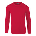 Rot - Front - Gildan - "Softstyle" T-Shirt für Herren-Damen Unisex  Langärmlig