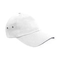 Weiß-Marineblau - Front - Result Headwear - "Printers Plush" Kappe 5 Segmente für Herren-Damen Unisex