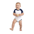 Weiß-Rot - Side - Larkwood - "Essential" Bodysuit für Baby - Baseball kurzärmlig