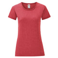 Rot - Front - Fruit of the Loom - "Iconic" T-Shirt für Damen
