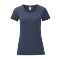 Marineblau - Front - Fruit of the Loom - "Iconic" T-Shirt für Damen