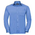 Business-Blau - Front - Russell Collection - Hemd Pflegeleicht für Herren  Langärmlig