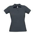 Dunkelgrau - Front - B&C - "Safran Pure" Poloshirt für Damen