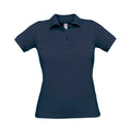 Marineblau - Front - B&C - "Safran Pure" Poloshirt für Damen