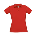 Rot - Front - B&C - "Safran Pure" Poloshirt für Damen