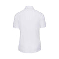 Weiß - Back - Russell Collection - Hemd Pflegeleicht für Damen  kurzärmlig