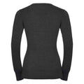 Holzkohle - Back - Russell Collection - Sweatshirt V-Ausschnitt für Damen