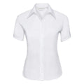 Weiß - Front - Russell Collection - "Ultimate" Hemd für Damen  kurzärmlig