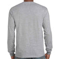 Grau - Back - Gildan - "Ultra Cotton" T-Shirt für Herren-Damen Unisex  Langärmlig