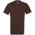 Braun - Front - Bella + Canvas - T-Shirt V-Ausschnitt für Herren-Damen Unisex