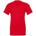 Rot - Front - Bella + Canvas - T-Shirt V-Ausschnitt für Herren-Damen Unisex