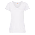 Weiß - Front - Fruit of the Loom - "Valueweight" T-Shirt V-Ausschnitt für Damen