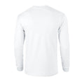 Weiß - Back - Gildan - T-Shirt für Herren-Damen Unisex  Langärmlig