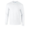 Weiß - Front - Gildan - T-Shirt für Herren-Damen Unisex  Langärmlig