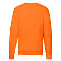 Orange - Back - Fruit of the Loom - Sweatshirt für Herren-Damen Unisex  Raglanärmel