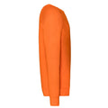 Orange - Side - Fruit of the Loom - Sweatshirt für Herren-Damen Unisex  Raglanärmel