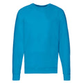 Azure Blau - Front - Fruit of the Loom - Sweatshirt für Herren-Damen Unisex  Raglanärmel