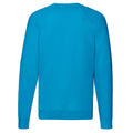 Azure Blau - Back - Fruit of the Loom - Sweatshirt für Herren-Damen Unisex  Raglanärmel
