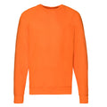 Orange - Front - Fruit of the Loom - Sweatshirt für Herren-Damen Unisex  Raglanärmel