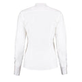 Weiß - Back - Kustom Kit - "City Business" Hemd für Damen  Langärmlig