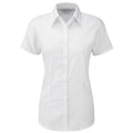 Weiß - Front - Russell Collection - Hemd für Damen  kurzärmlig