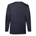 Marineblau - Back - Fruit of the Loom - "Valueweight" T-Shirt für Herren  Langärmlig