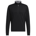 Schwarz - Front - Adidas - Sweatshirt mit kurzem Reißverschluss für Herren