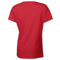 Rot - Back - Gildan - T-Shirt Schwere Qualität für Damen