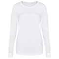 festes Weiß - Front - Awdis - T-Shirt für Damen  Langärmlig