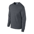 Grau meliert - Side - Gildan - "Ultra Cotton" T-Shirt für Herren-Damen Unisex Langärmlig