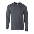 Grau meliert - Front - Gildan - "Ultra Cotton" T-Shirt für Herren-Damen Unisex Langärmlig