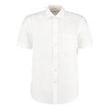 Weiß - Front - Kustom Kit - "Business" Hemd für Herren kurzärmlig