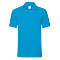 Azure Blau - Front - Fruit of the Loom - "Premium" Poloshirt für Herren