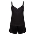Schwarz - Front - Towel City - Schlafanzug mit Shorts für Damen