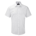 Weiß - Front - Russell Collection - Hemd für Herren kurzärmlig