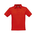 Rot - Front - B&C - "Safran" Poloshirt für Kinder