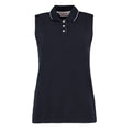 Marineblau-Weiß - Front - GAMEGEAR - Poloshirt für Damen Ärmellos