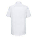 Weiß - Back - Russell Collection - Hemd Pflegeleicht für Herren kurzärmlig