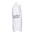 Weiß - Side - Russell Collection - Hemd Pflegeleicht für Herren kurzärmlig