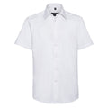 Weiß - Front - Russell Collection - Hemd Pflegeleicht für Herren kurzärmlig
