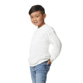 Weiß - Side - Gildan - Sweatshirt Rundhalsausschnitt für Kinder