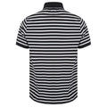Marineblau-Weiß - Back - Front Row - Poloshirt für Herren-Damen Unisex